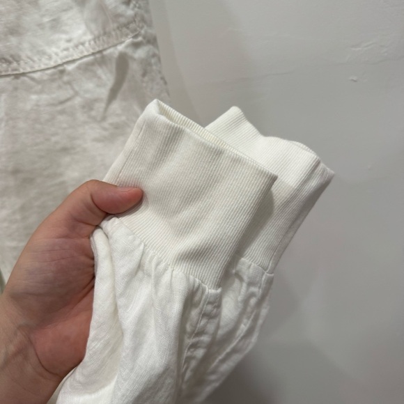 Joie White Linen Jogger Pants Drawstring XXS Minimalist Coastal Lightweight - Picture 4 of 8